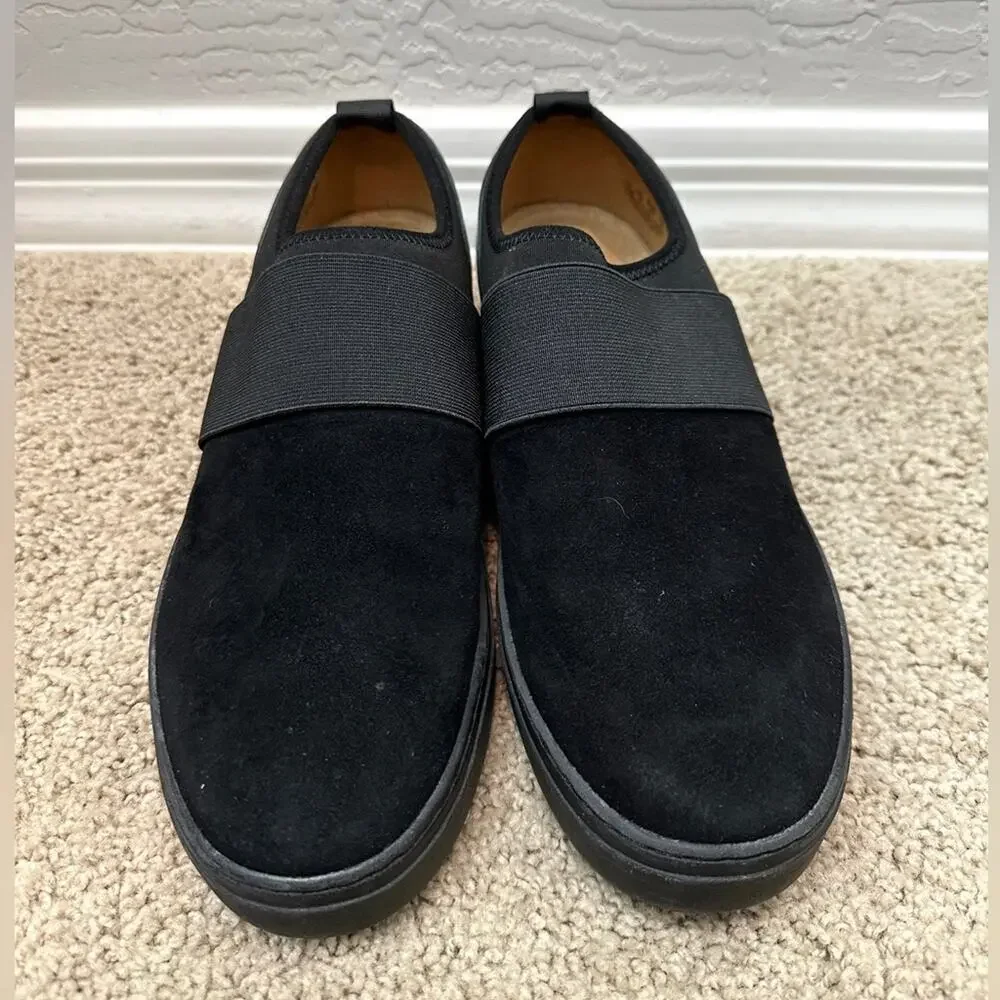 NATURALIZER Cassey Black Slip On Sneakers Suede Comfort Platform Shoes | Size 10